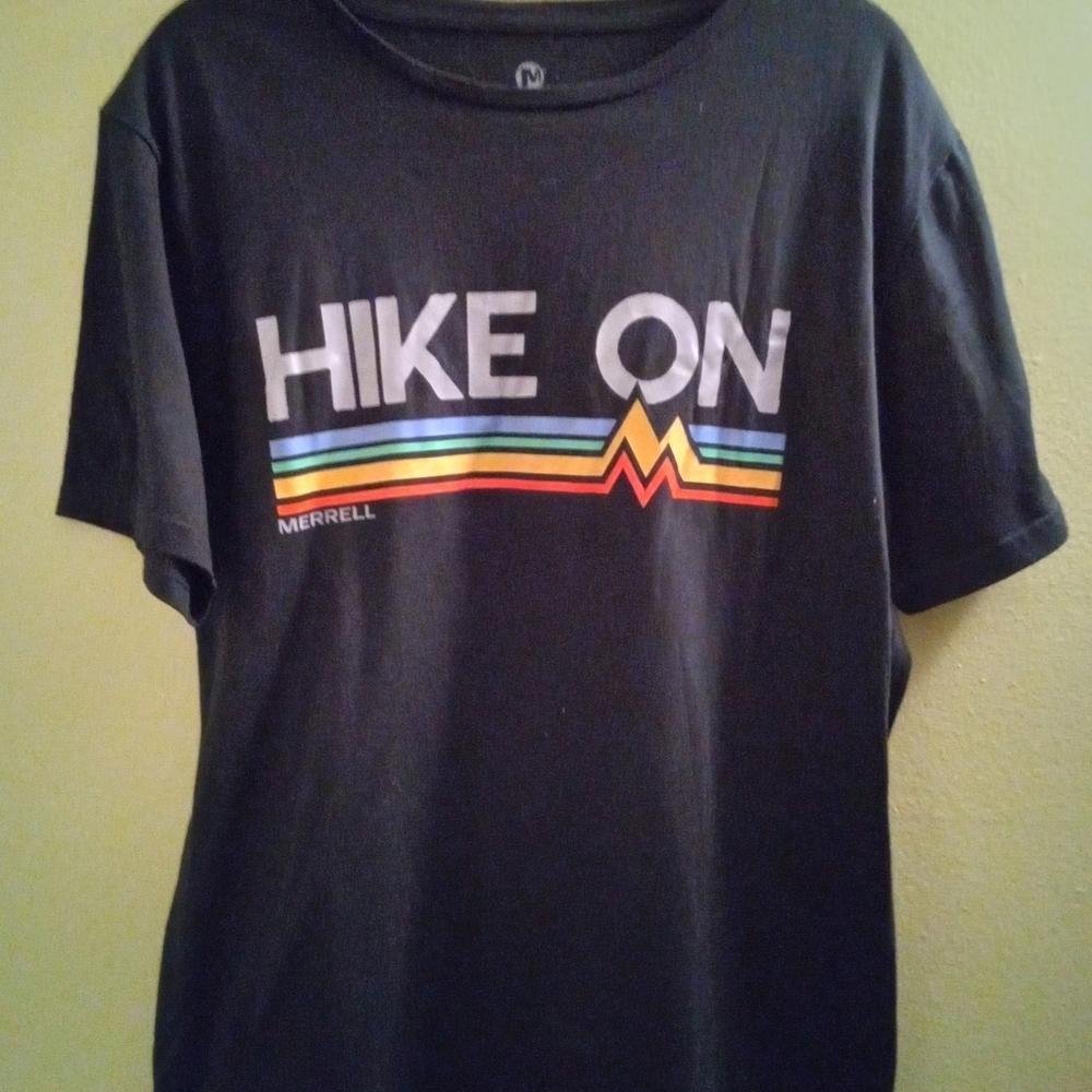 Mens XL Merrell Black 'Hike On' Graphic Tee